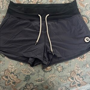 Vuori Charcoal Athletic Shorts with Black Waistband